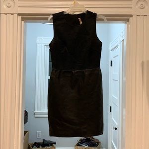 Leather mini dress